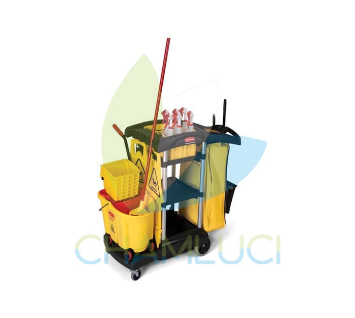 Carro de limpieza con organizador rubbermaid-2