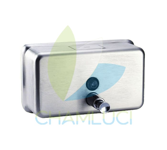 Dispensador de jabón líquido horizontal en acero