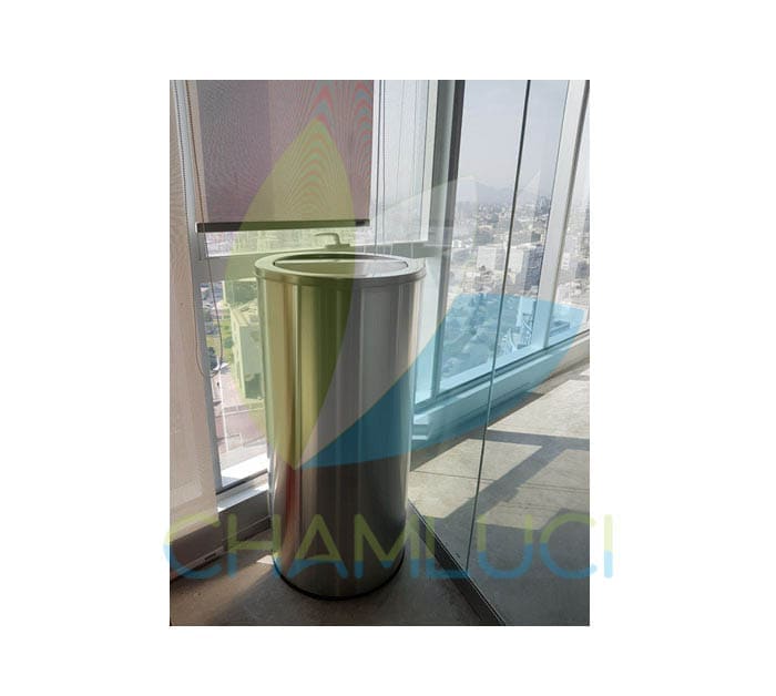 Tacho con tapa giratoria en acero-2